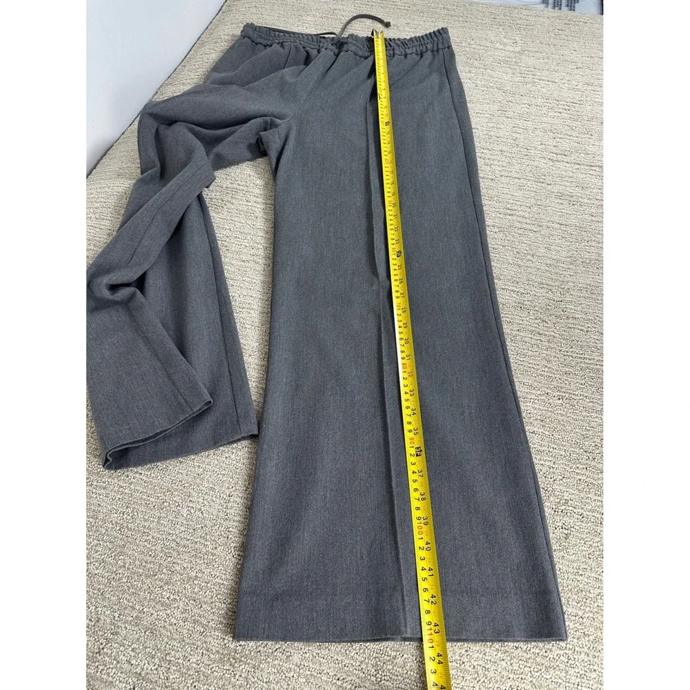 Zara Gray Wide Leg Drawstring Trousers Elastic Waist Pants XXL